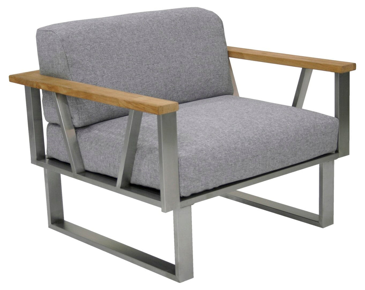 Zebra Belvedere Fauteuil club Inox / Grey