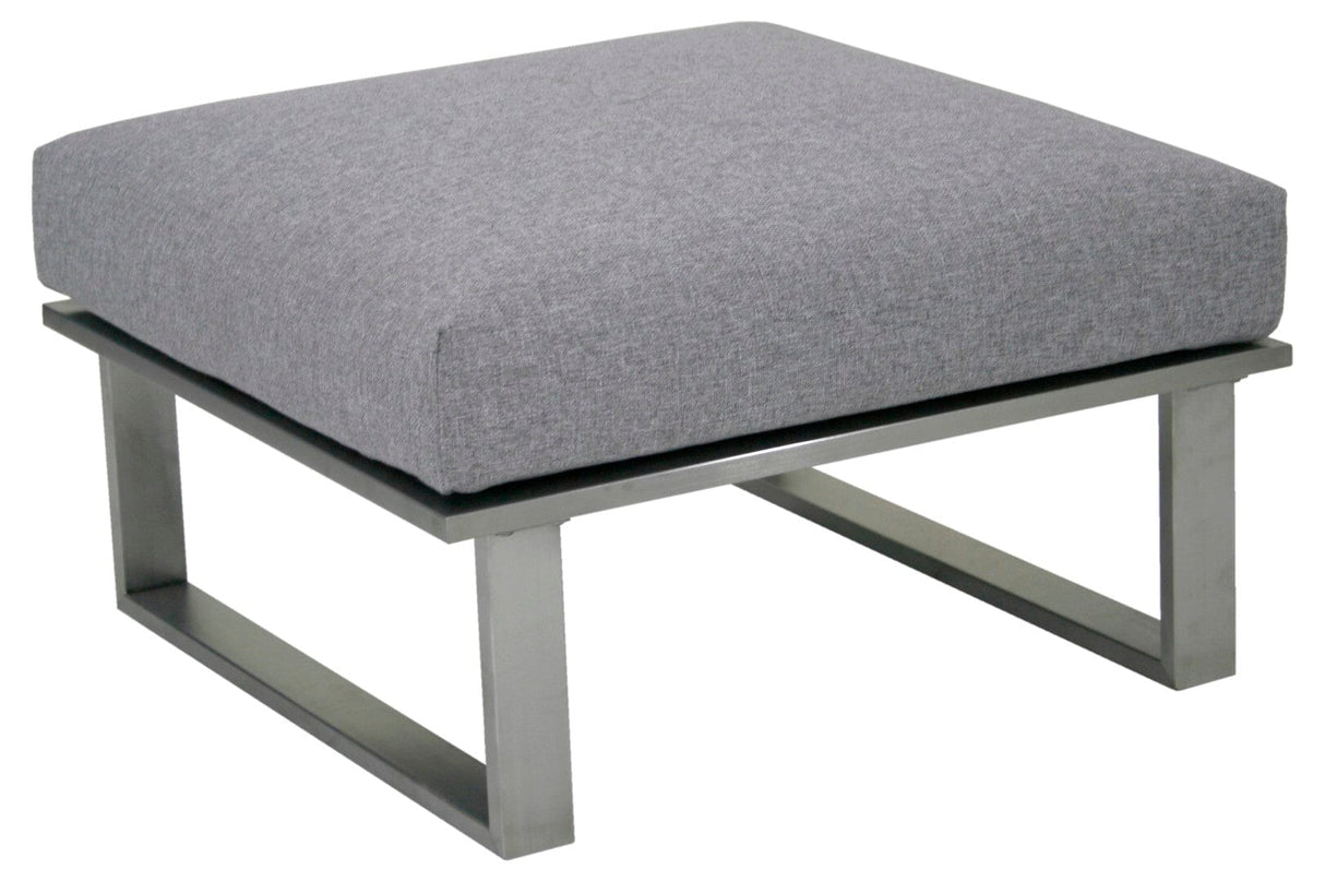 Zebra Belvedere Repose-Pieds Pouf Inox / Grey