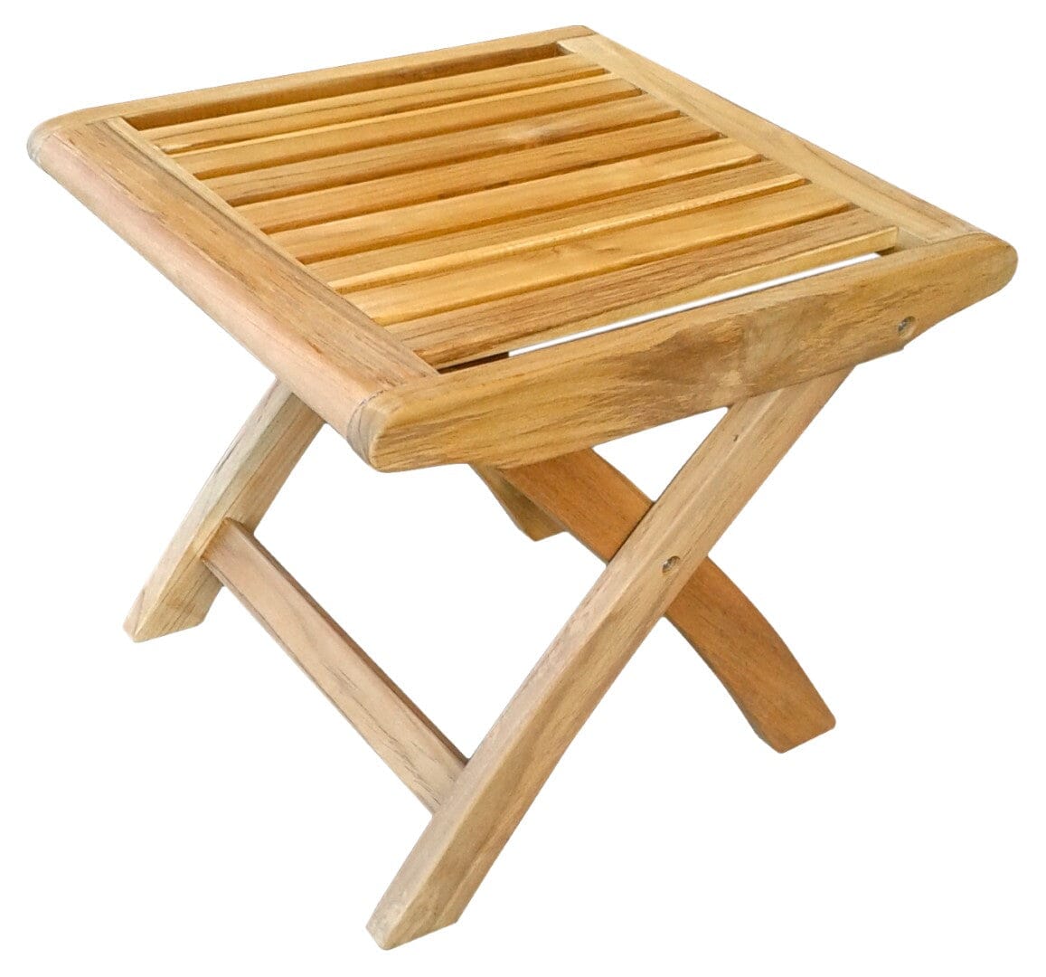 Zebra Brasilia Tabouret pliant en teck Teck Naturel
