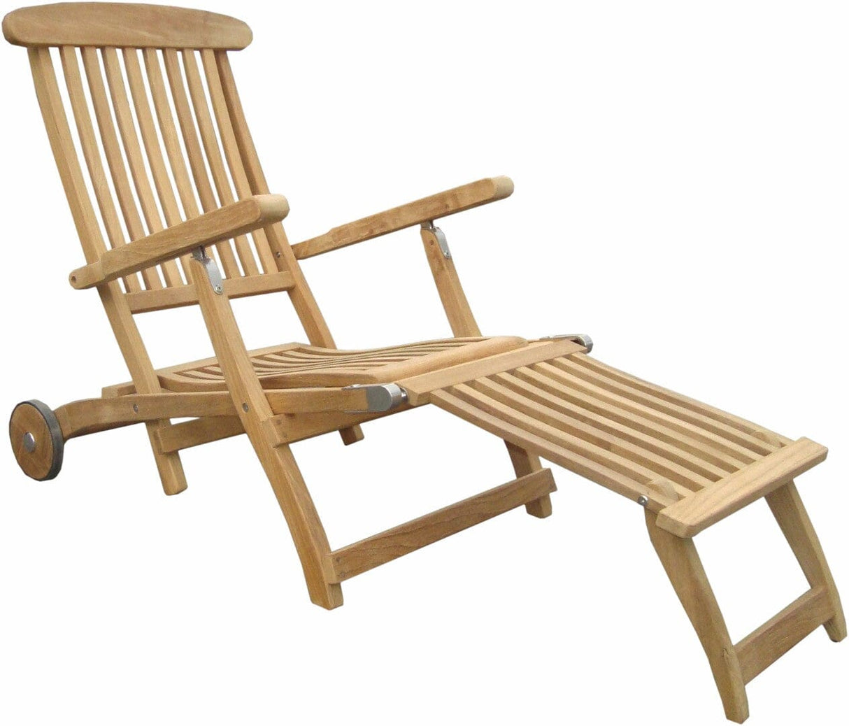 Zebra Bueno Deckchair en teck avec repose pieds détachable Teck Naturel