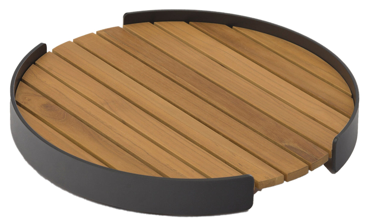 Zebra Carry Tray Plateau rond Ø 45cm teck Graphite/Teck