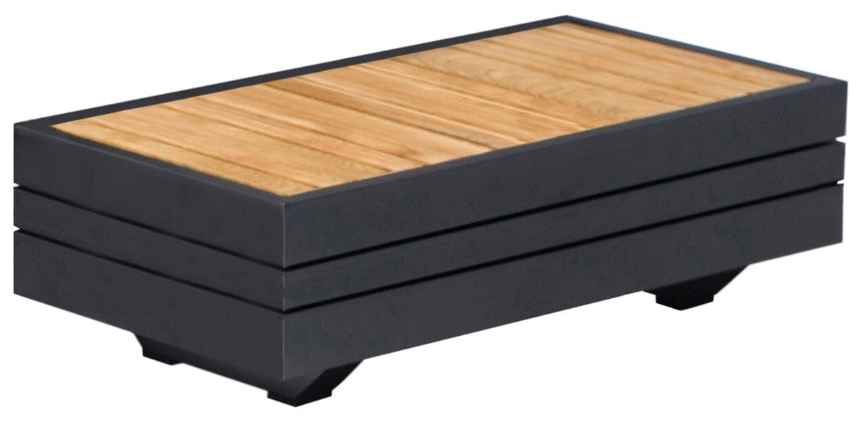 Zebra Cubo Table basse 37x74cm Graphite / Teck