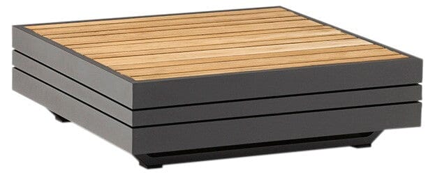 Zebra Cubo Table basse 74x74cm Graphite / Teck