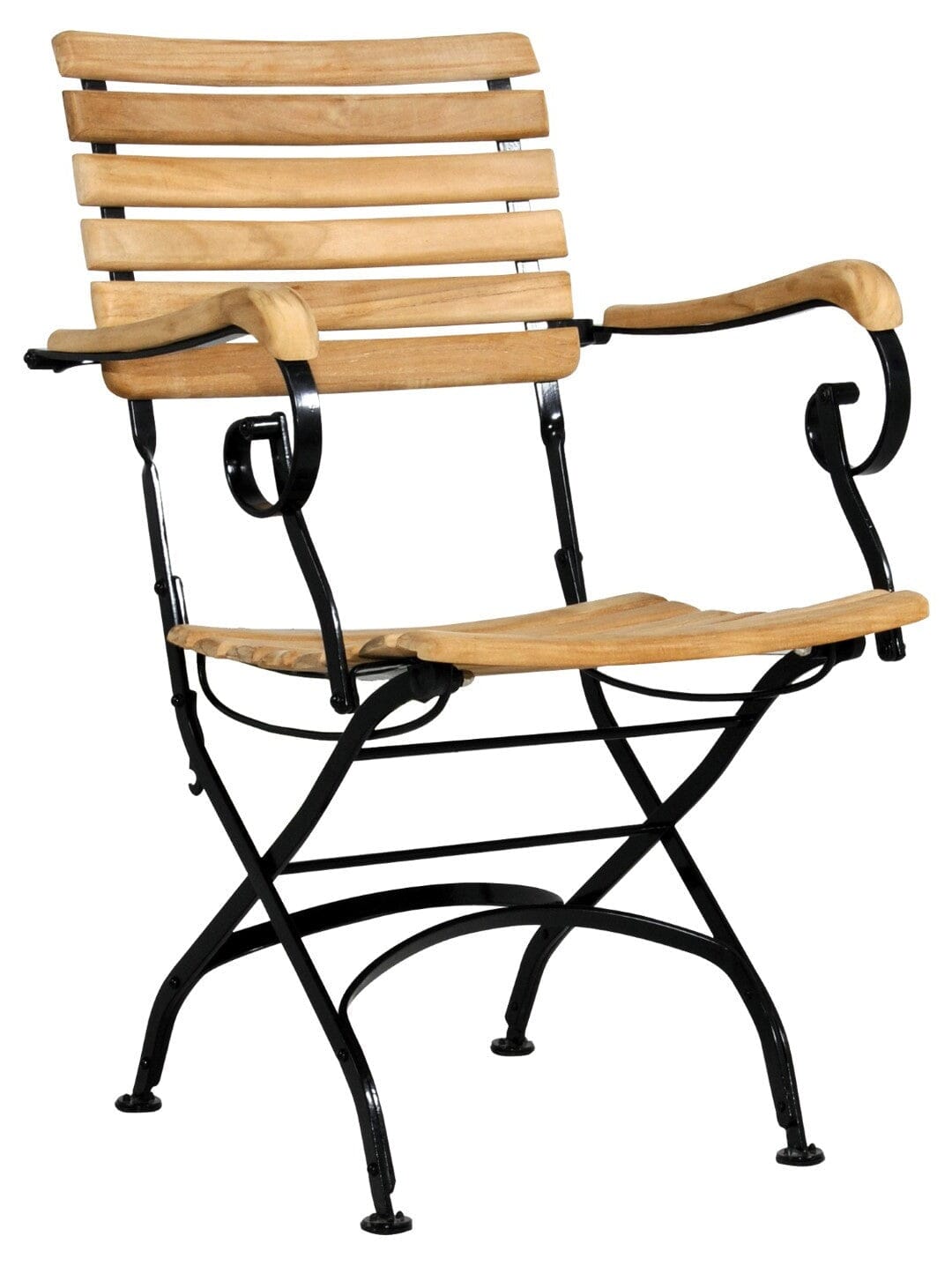 Zebra Florence Fauteuil pliant avec accoudoirs teck Noir / Teck Naturel