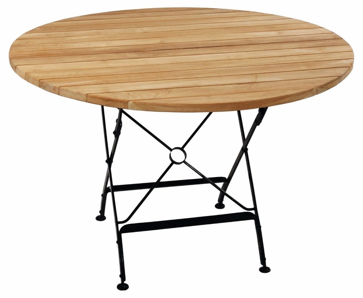 Zebra Florence Table Ø 115cm teck Noir / Teck Naturel