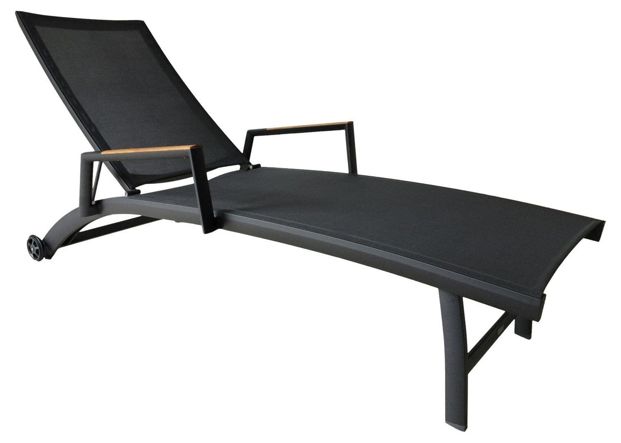 Zebra Fly Chaise longue empilable Graphite
