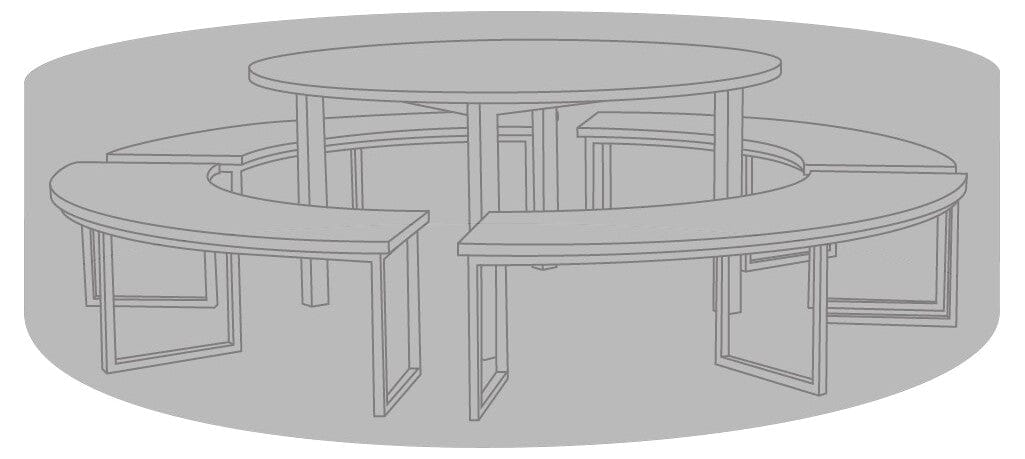 Zebra Housse de protection ronde Ø 200cm H:80cm Anthracite