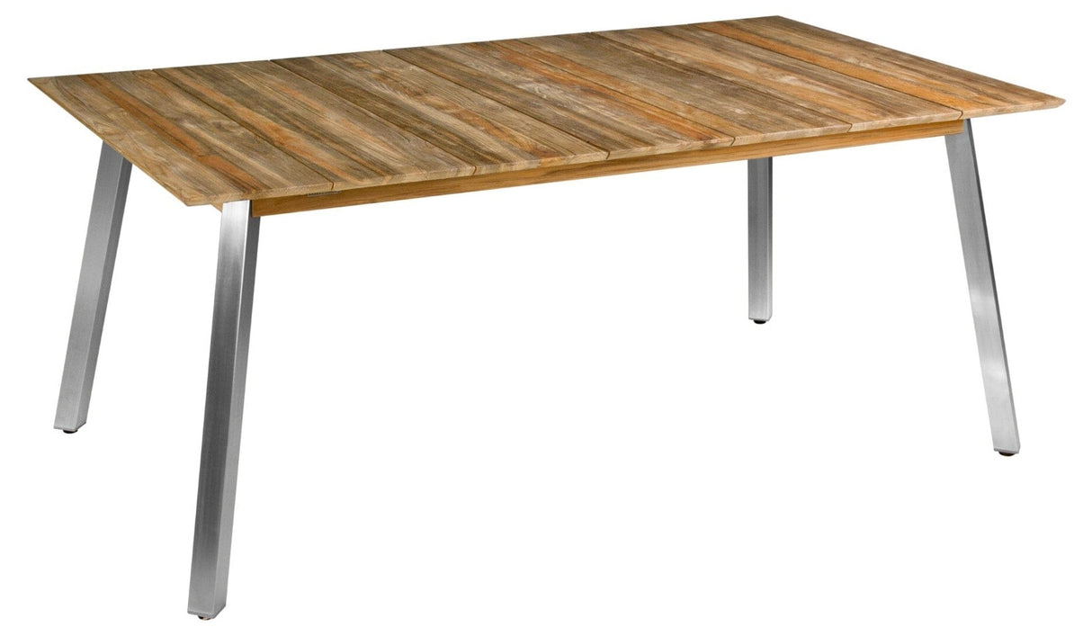 Zebra Linax Table repas 171x100cm Inox / Teck