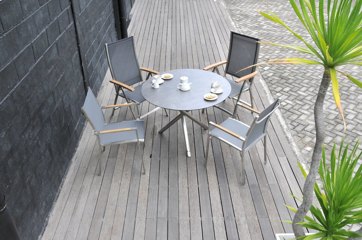 Zebra Mikado Piètement de table alu Ø 90cm pour plateaux Ø110cm