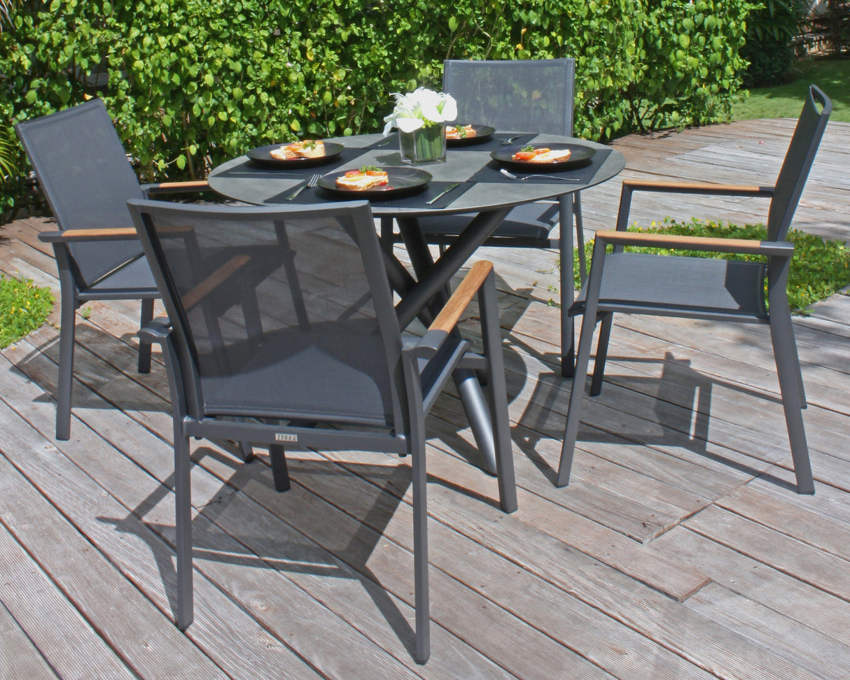 Zebra Mikado Piètement de table alu Ø 90cm pour plateaux Ø110cm