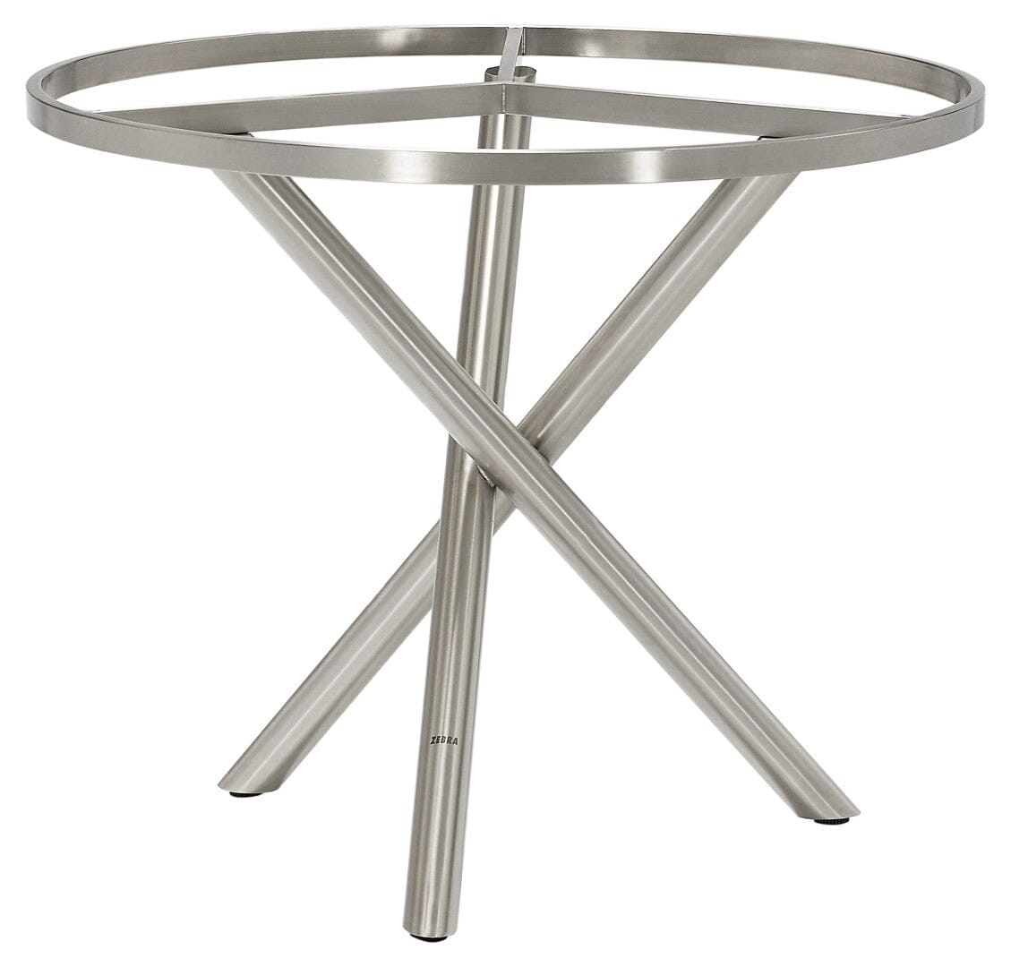 Zebra Mikado Piètement de table inox Ø 90cm pour plateaux Ø110cm Inox