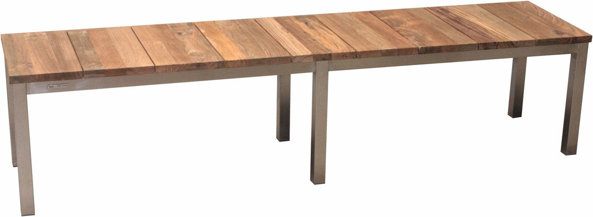 Zebra Naxos Banc 190cm Inox / Teck