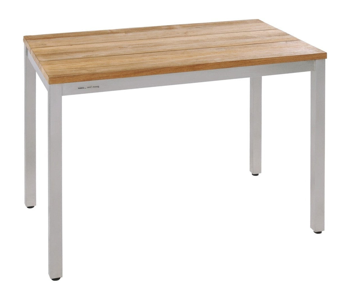 Zebra Naxos Table repas 60x100cm Inox / Teck
