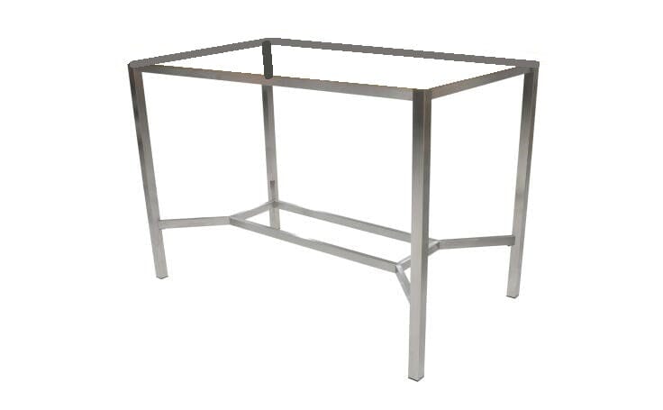 Zebra One Cadre pour table de bar 140x80cm H:105cm Inox brossé