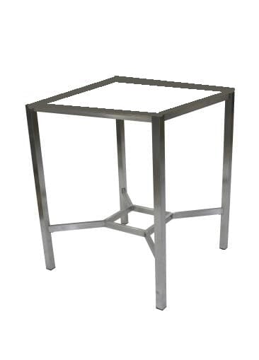 Zebra One Cadre pour table de bar 80x80cm H:105cm Inox brossé