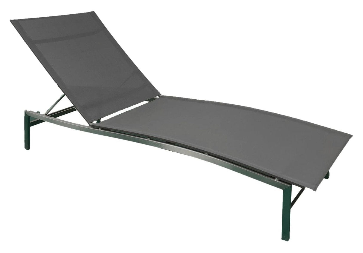 Zebra One Chaise longue inox empilable Dark Grey