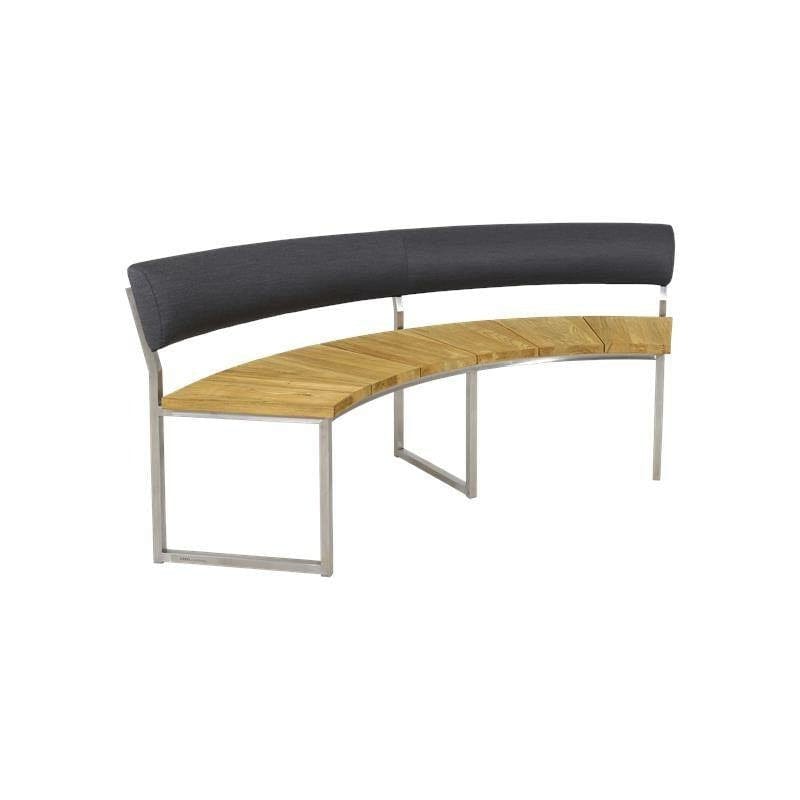 Zebra Onyx Banc incurvé avec dossier matelassé