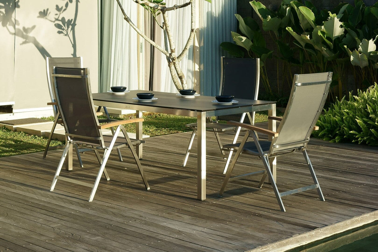 Zebra Opus Piètement de table en inox 180x100cm H:75cm