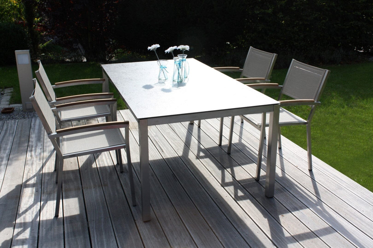 Zebra Opus Piètement de table en inox 180x100cm H:75cm