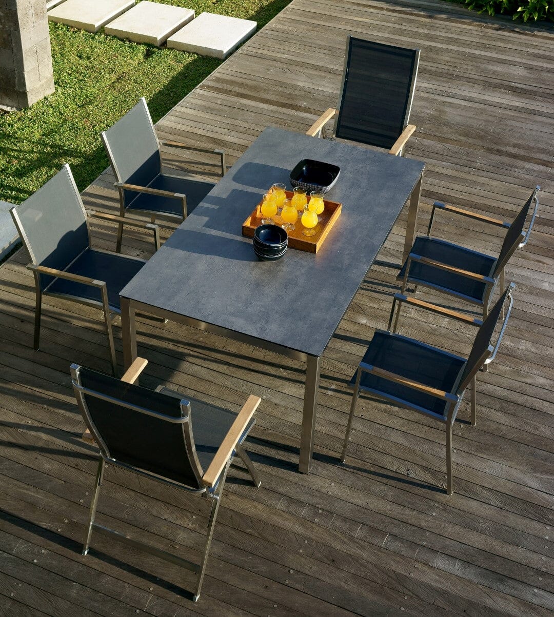 Zebra Opus Piètement de table en inox 180x100cm H:75cm