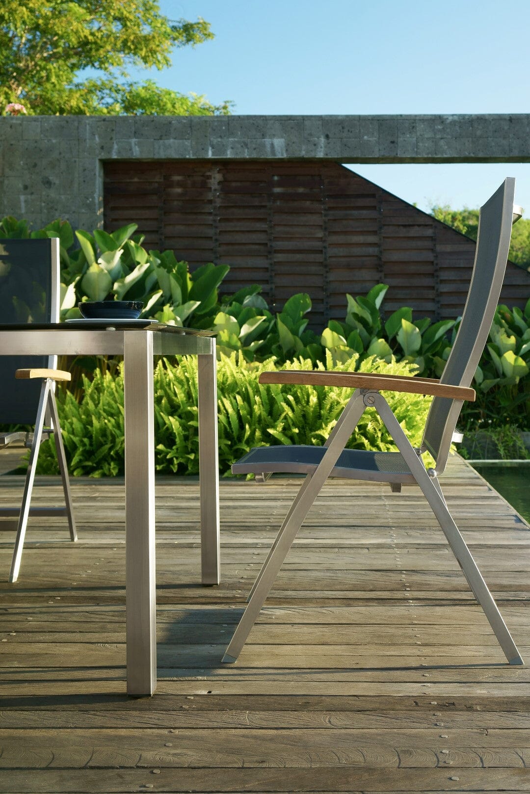 Zebra Opus Piètement de table en inox 210x100cm H:75cm