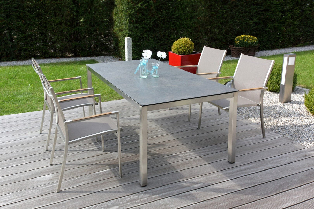 Zebra Opus Piètement de table en inox 210x100cm H:75cm