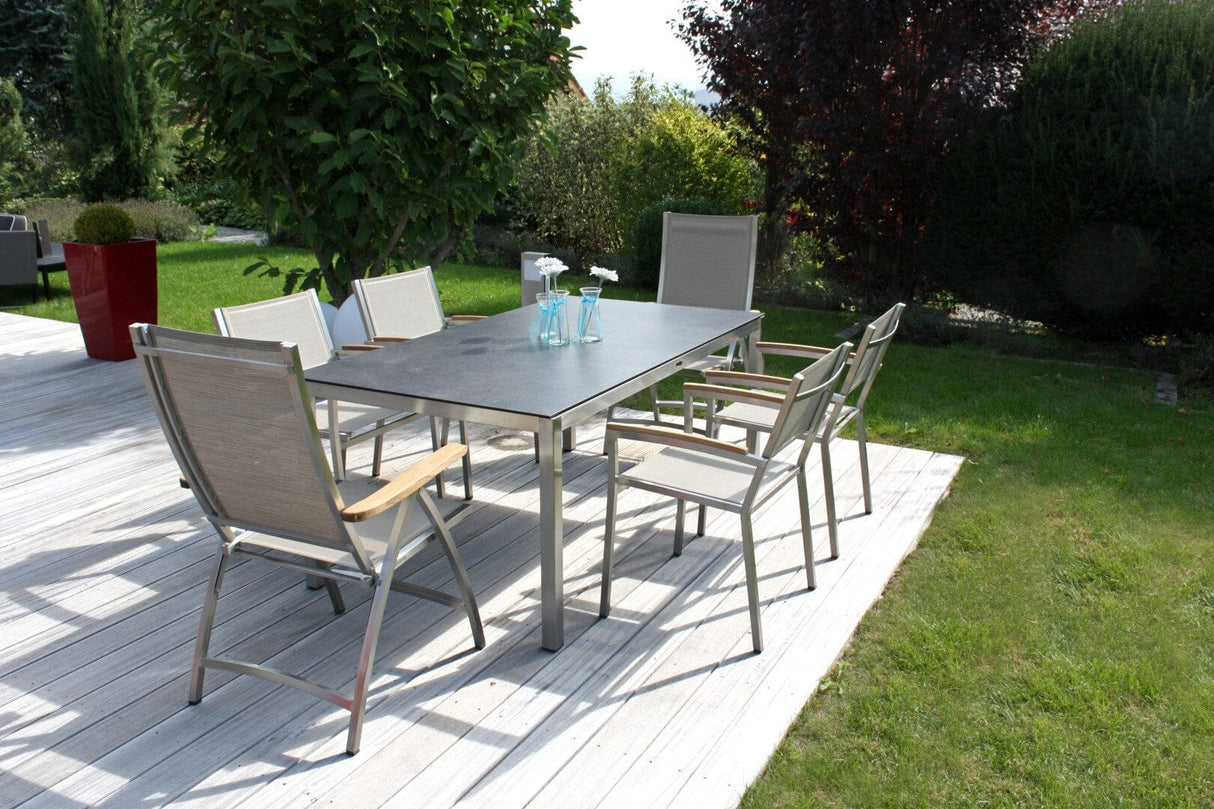 Zebra Opus Piètement de table en inox 210x100cm H:75cm