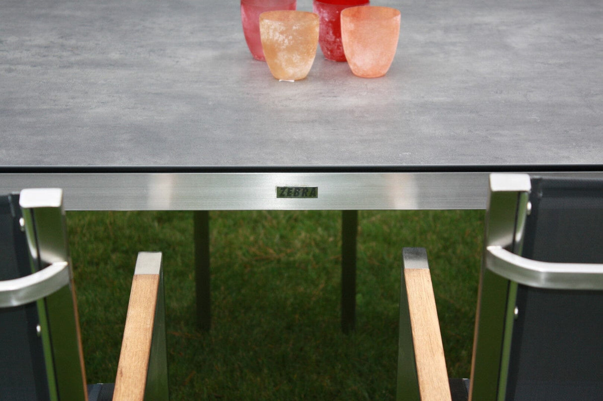 Zebra Opus Piètement de table en inox 210x100cm H:75cm