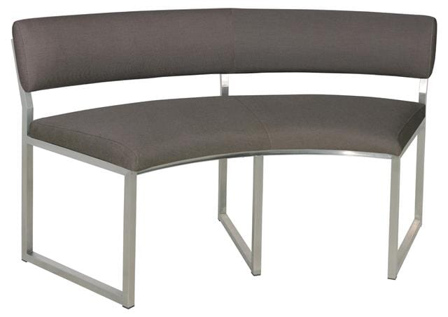 Zebra Oryx Banc incurvé matelassé avec dossier Turmalin grey 5005