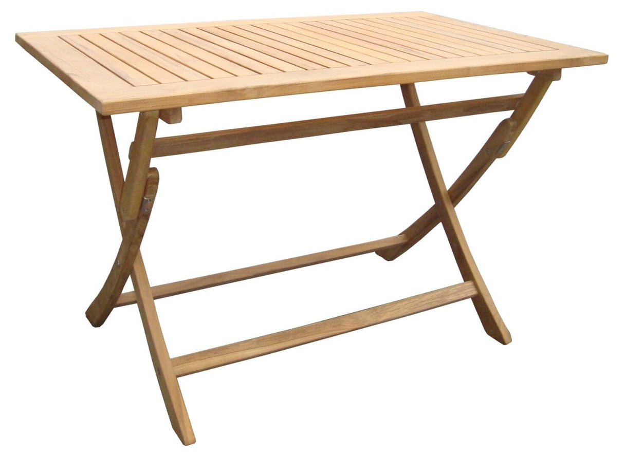 Zebra Poker Table repas pliante 120x70cm en teck Teck Naturel