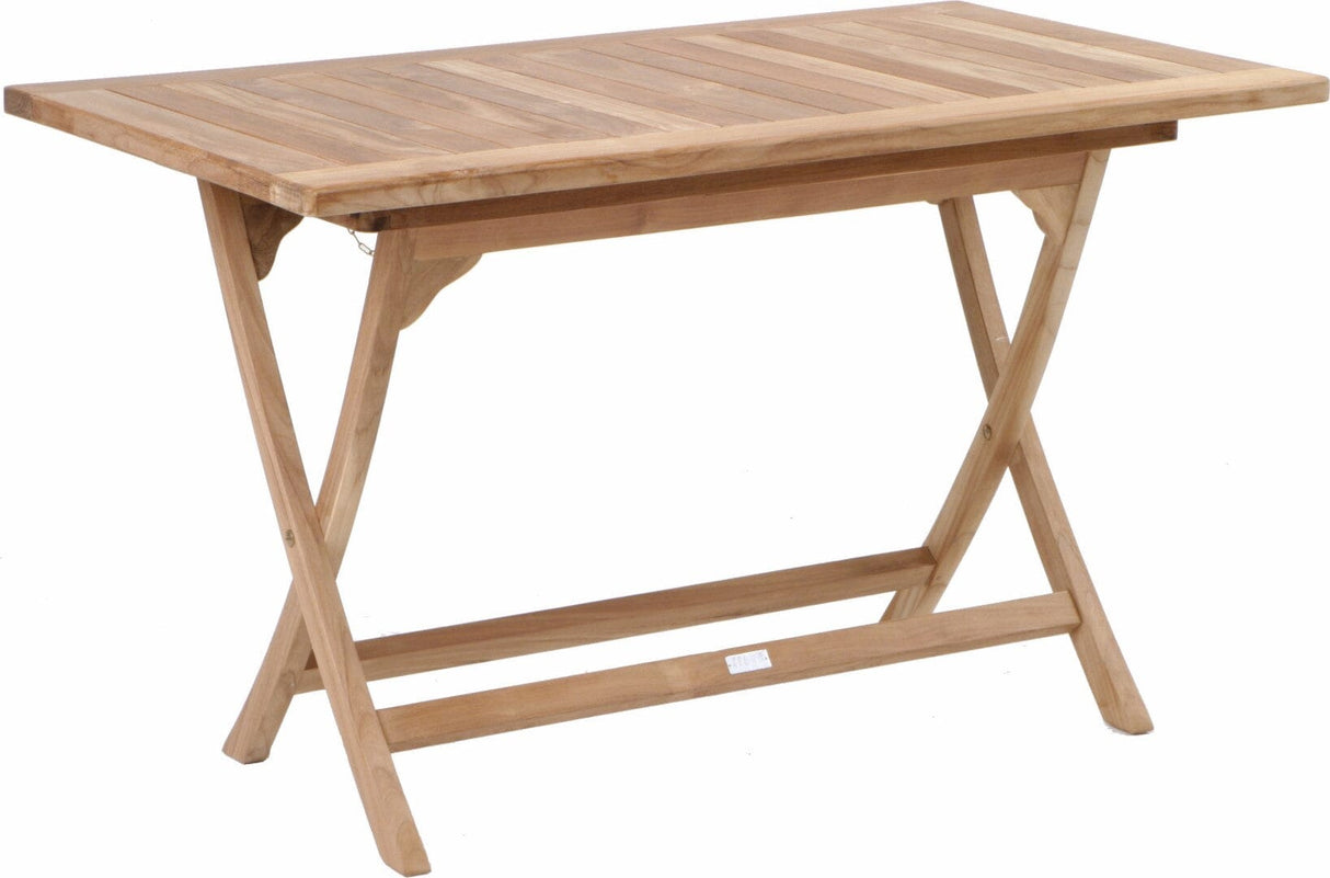 Zebra Poker Table repas pliante 140x95cm en teck Teck Naturel