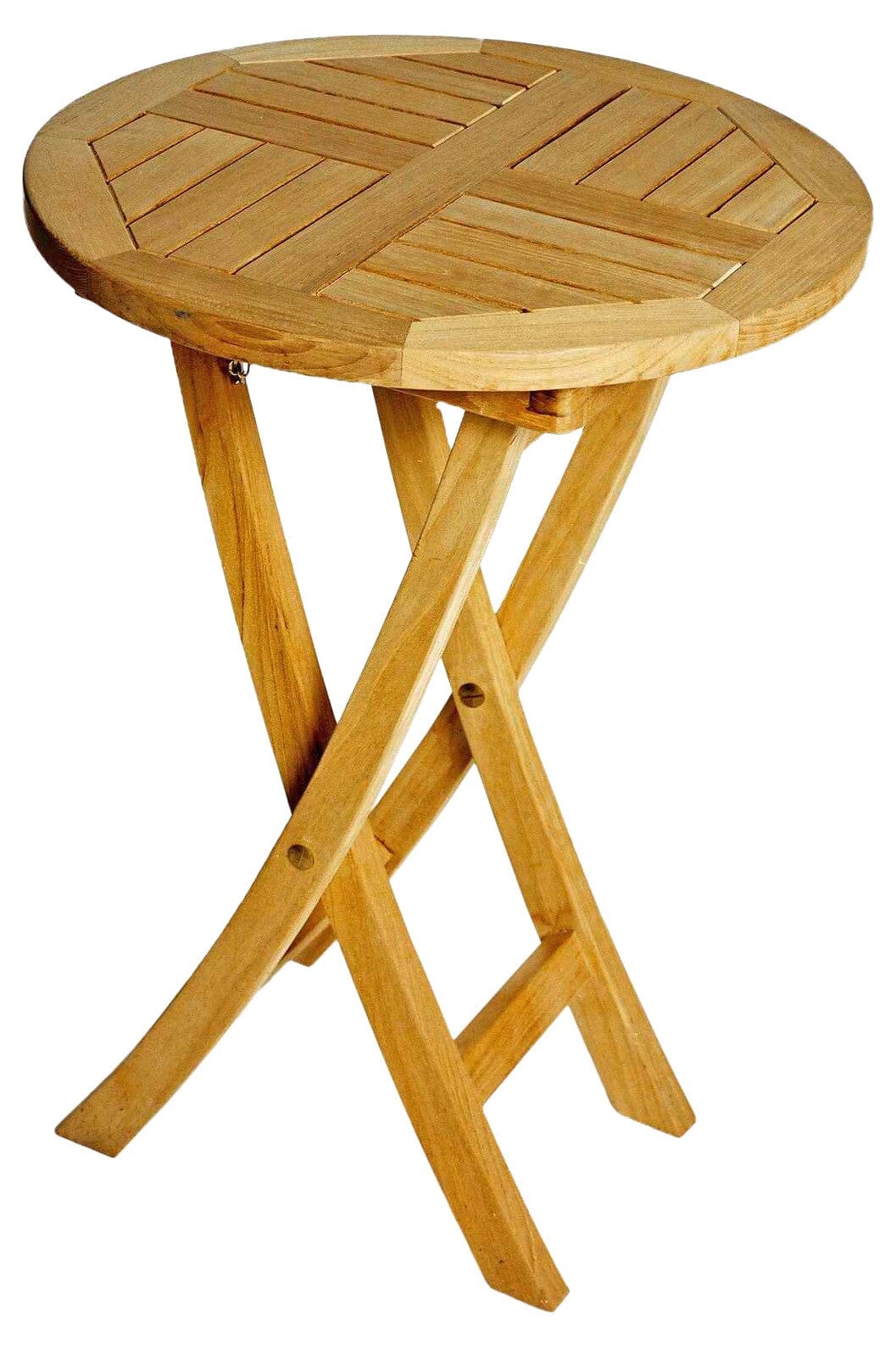 Zebra Poker Table repas pliante Ø 50cm en teck Teck Naturel