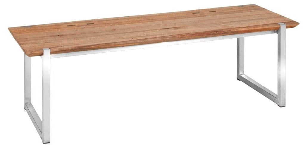 Zebra Quadux Banc 140cm Inox / Teck