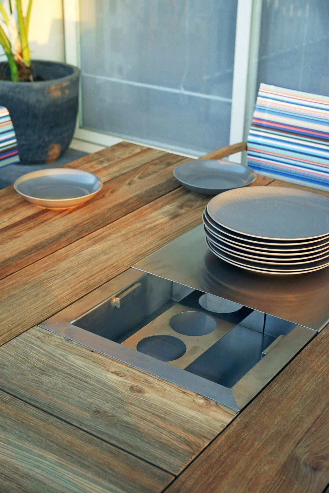 Zebra Quadux Support à bouteilles inox