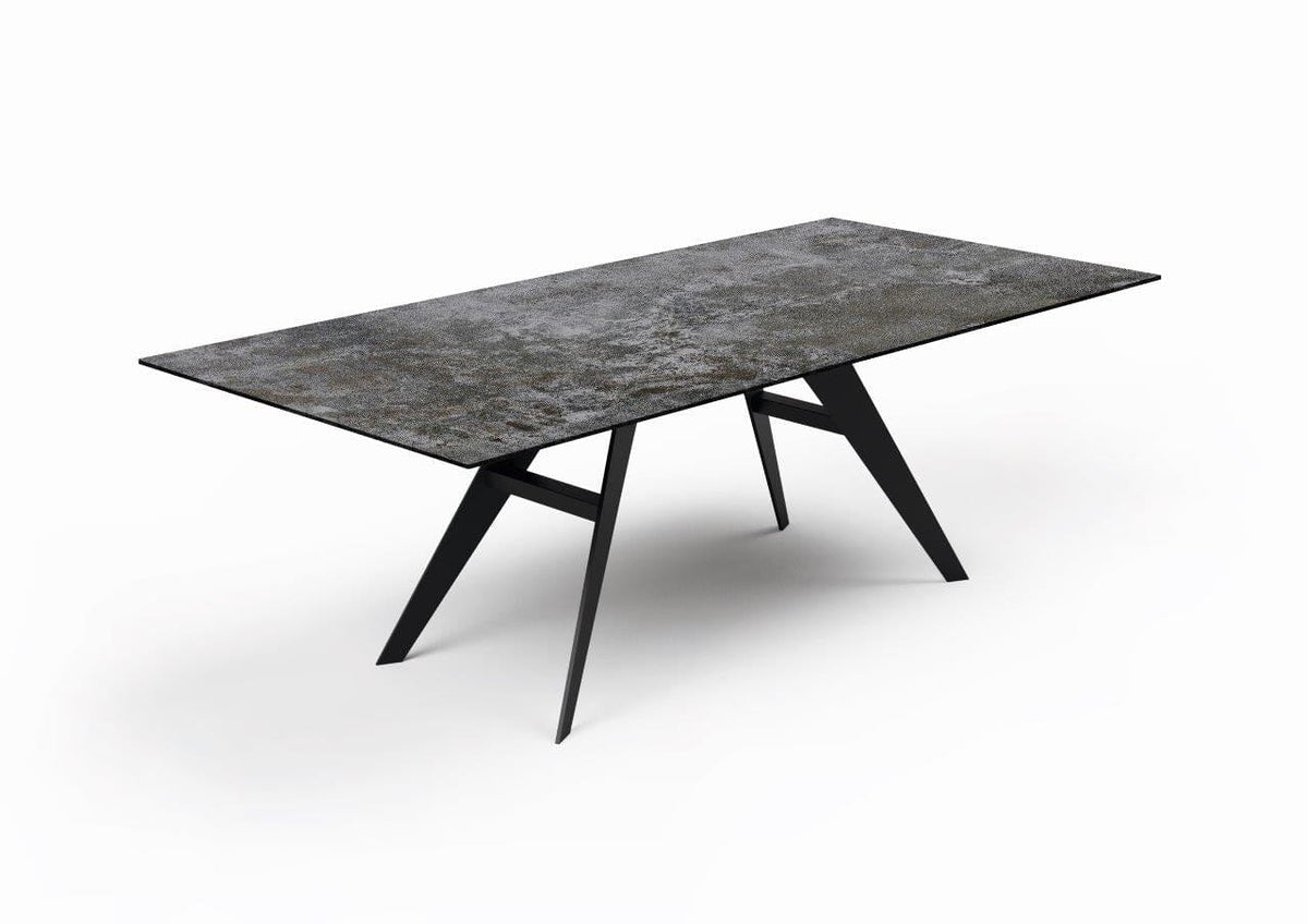 Zumsteg Lineo Z261 Table à double rallonges avec plateau céramique ovale Bootsform