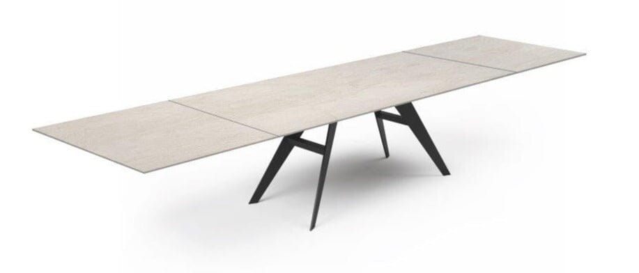 Zumsteg Lineo Z261 Table à double rallonges avec plateau céramique ovale Bootsform