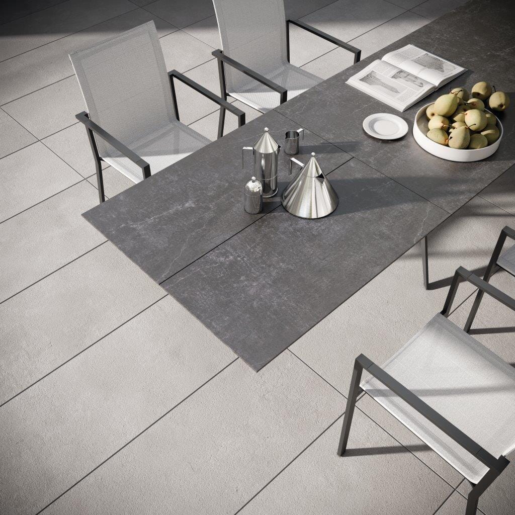 Zumsteg Slim Fauteuil repas inox chromé noir