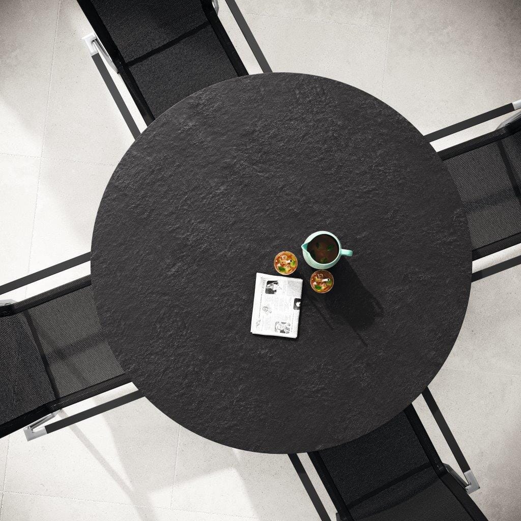 Zumsteg Slim Fauteuil repas inox chromé noir