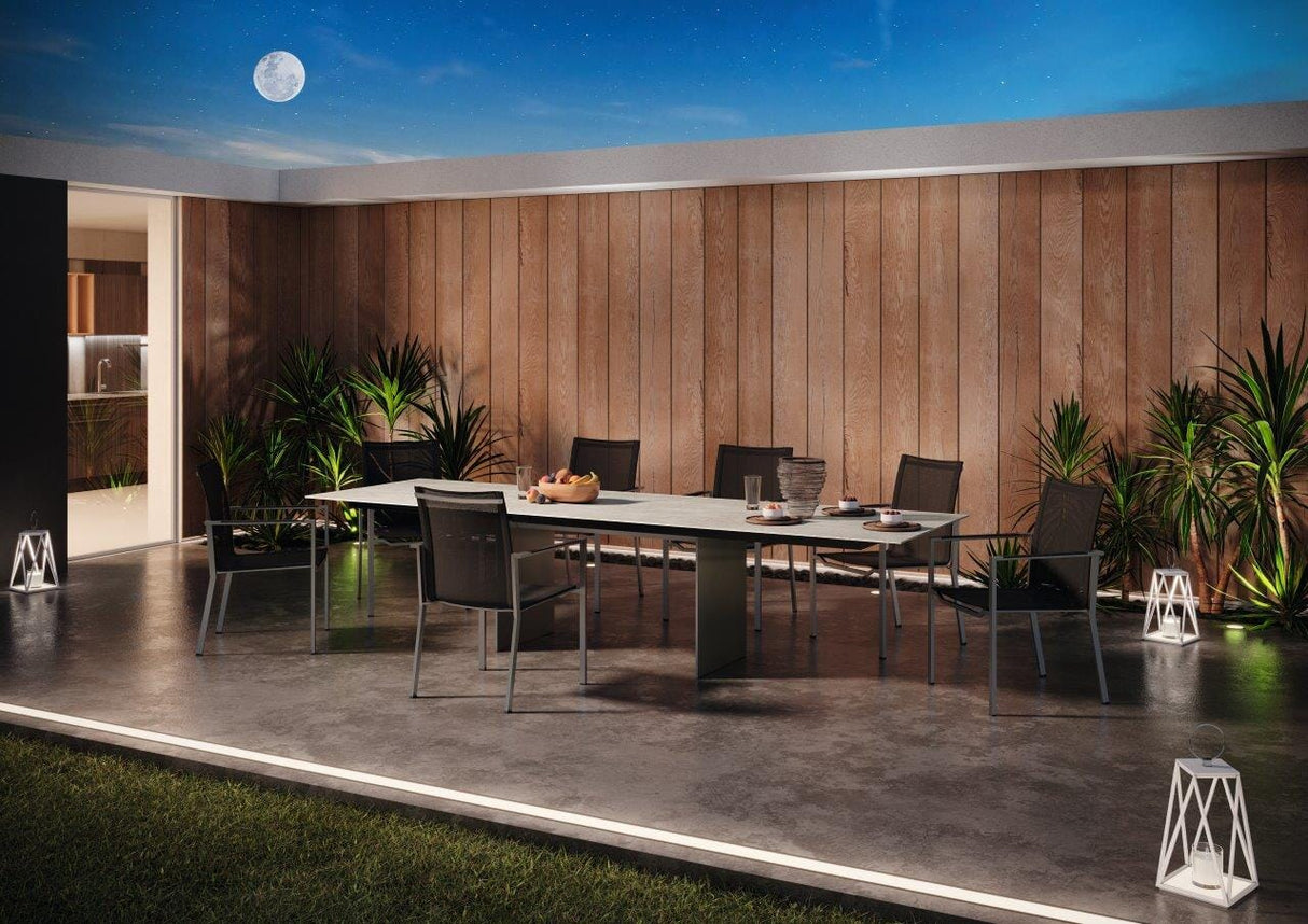 Zumsteg Slim Fauteuil repas inox chromé noir