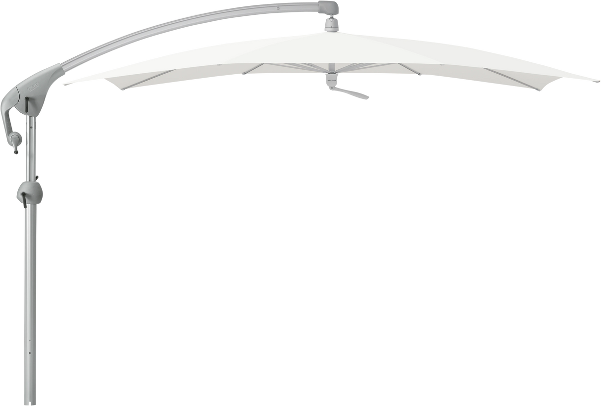 Glatz Parasol PENDALEX P+ carre Cat.5 510 White Alu naturel eloxe