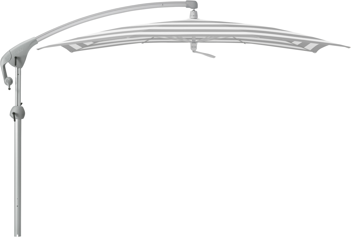 Glatz Parasol PENDALEX P+ carre Cat.5 555 Grey Stripe Alu naturel eloxe