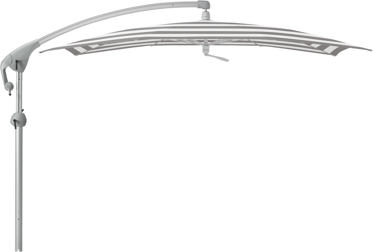 Glatz Parasol PENDALEX P+ carre Cat.5 570 Steel Stripe Alu naturel eloxe