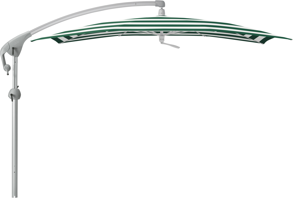 Glatz Parasol PENDALEX P+ carre Cat.5 589 Green Stripe Alu naturel eloxe