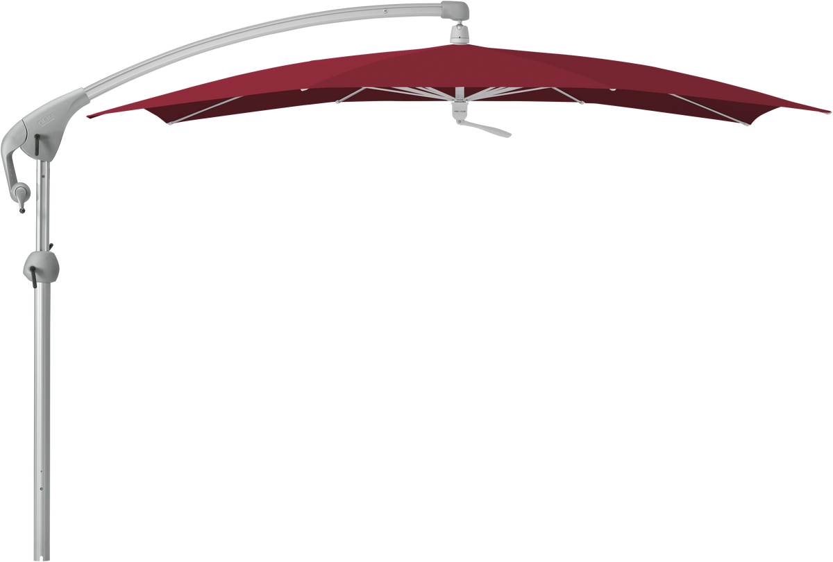 Glatz Parasol PENDALEX P+ carre Cat.5 645 Burgundy Alu naturel eloxe