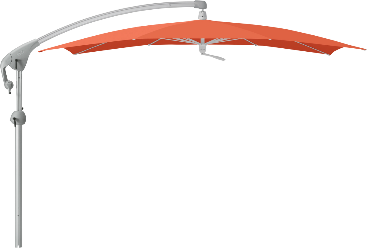 Glatz Parasol PENDALEX P+ carre Cat.5 660 Papaya Alu naturel eloxe