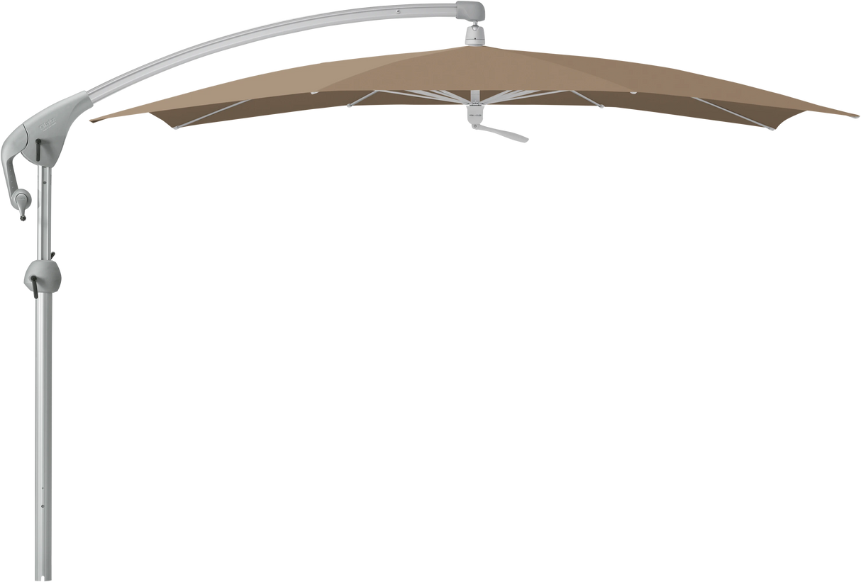 Glatz Parasol PENDALEX P+ carre Cat.5 805 Walnut Alu naturel eloxe