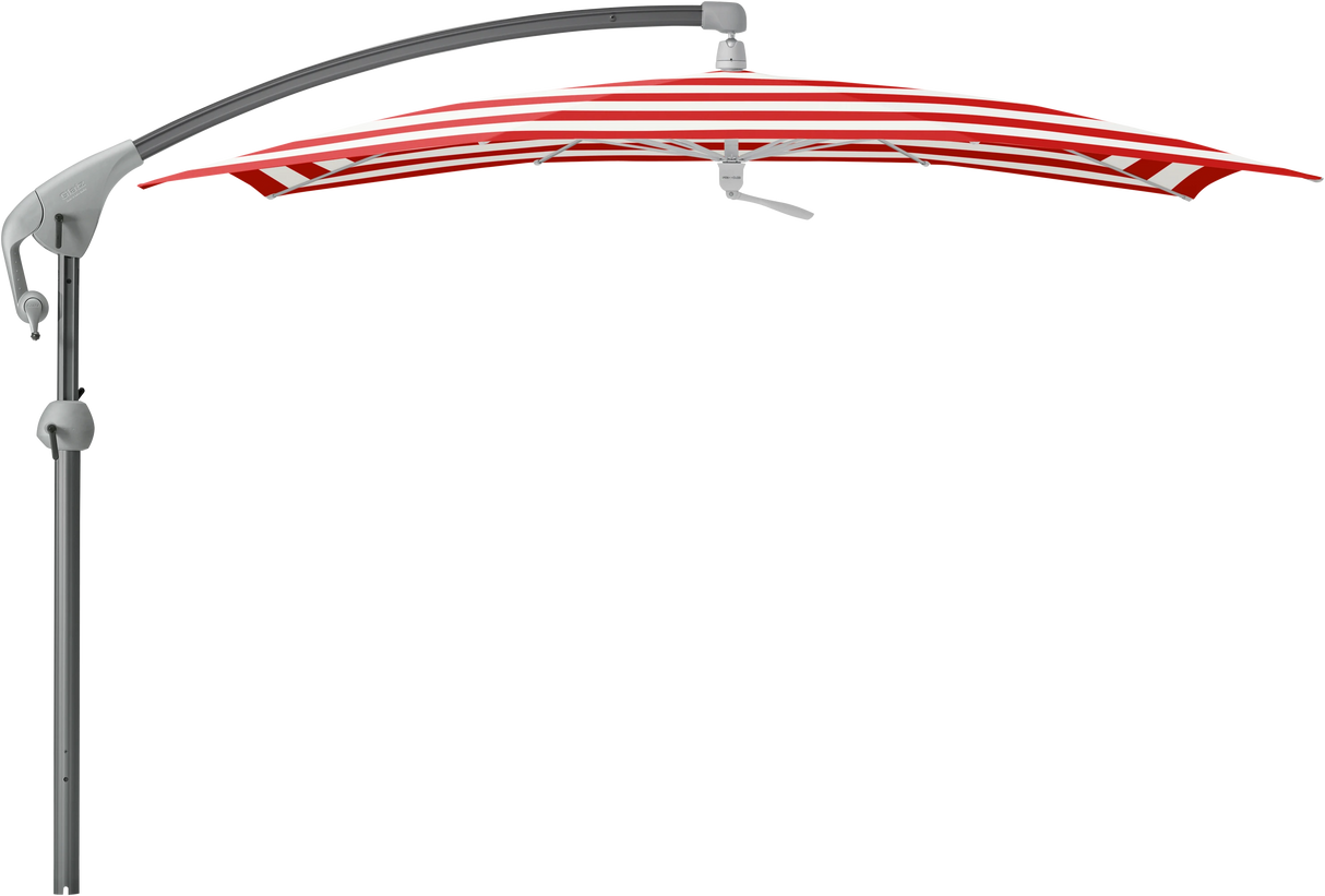 Glatz Parasol PENDALEX P+ carre Cat.5 800 Red Stripe Alu anthracite laque
