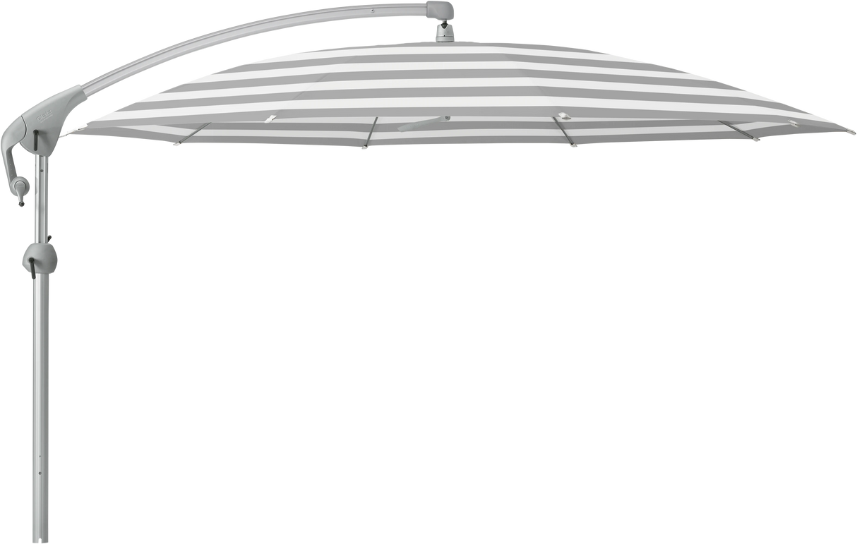 Glatz Parasol PENDALEX P+ rond Cat.5 555 Grey Stripe Alu naturel eloxe