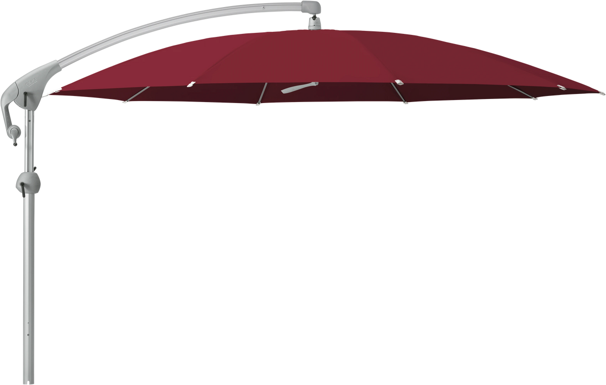 Glatz Parasol PENDALEX P+ rond Cat.5 645 Burgundy Alu naturel eloxe