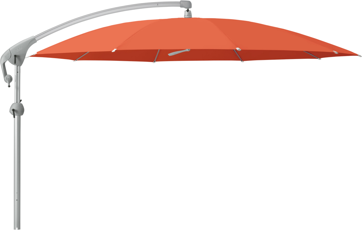 Glatz Parasol PENDALEX P+ rond Cat.5 660 Papaya Alu naturel eloxe